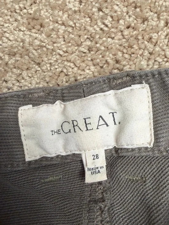 The Great Gray Tencel Blend Slim Straight Pants Casual Chino Size 28 - Picture 2 of 4